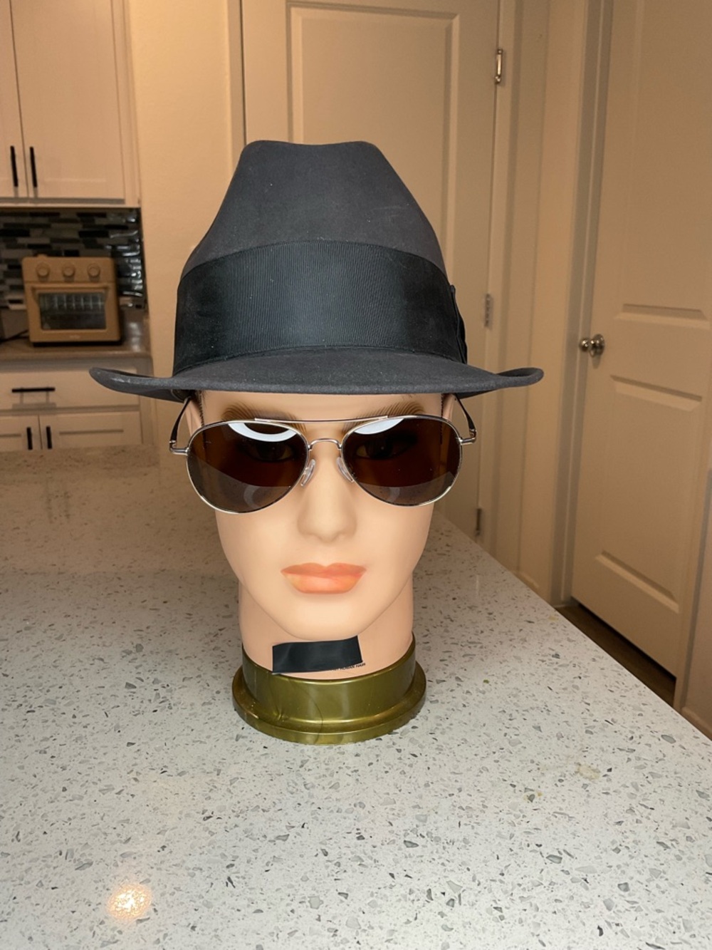 Vintage Larchmont Gray Fedora Hat - Fits 7 1/2